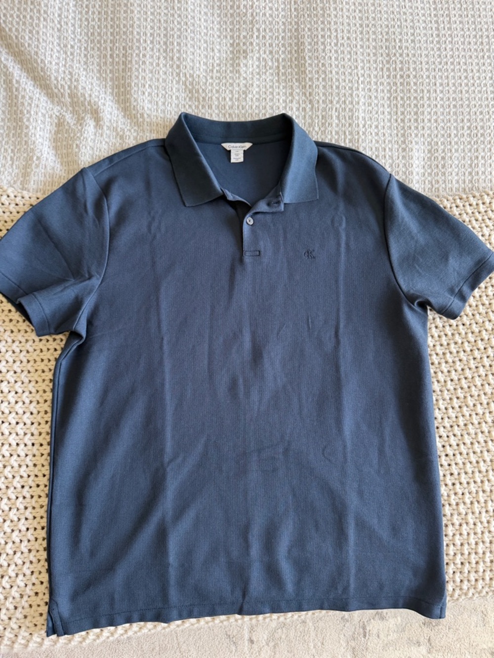 Calvin Klein Navy Polo Shirt - Solid Navy
